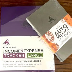 Clever Fox Income & Expense and Auto Mileage Tracking Ledgers
